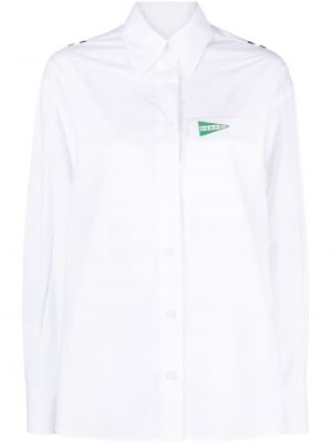 Βαμβακερό πουκάμισο με κέντημα Kenzo λευκό