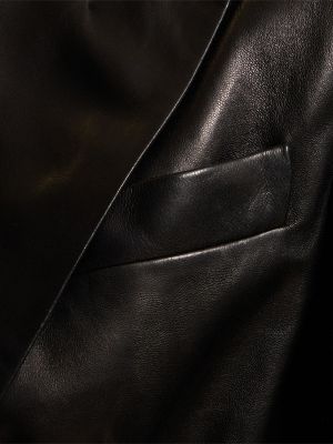 Kožená bunda Brunello Cucinelli čierna