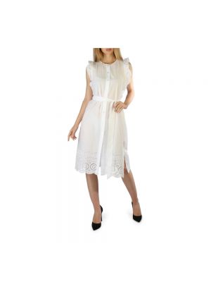 Sukienka mini bez rękawów Tommy Hilfiger biała