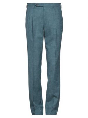 Pantaloni di lana di lino di seta Rota blu