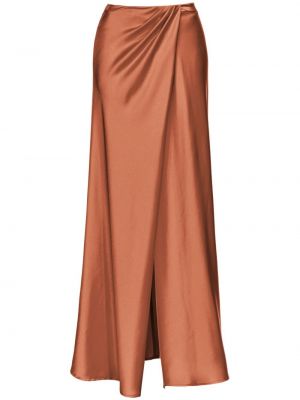 Drapovaný dlhá sukňa Pinko hnedá