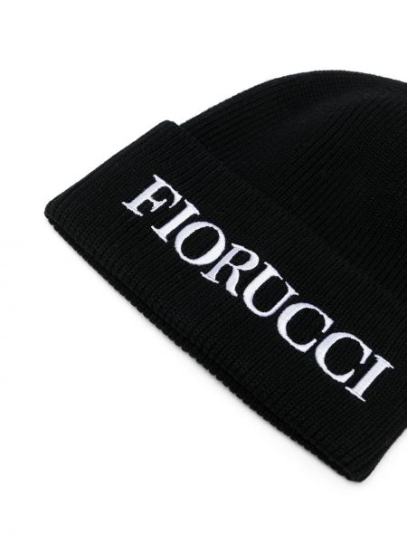 Čepice s výšivkou Fiorucci černý