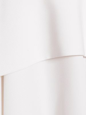 Asymetrické vlněné midi šaty Alexander Mcqueen bílé