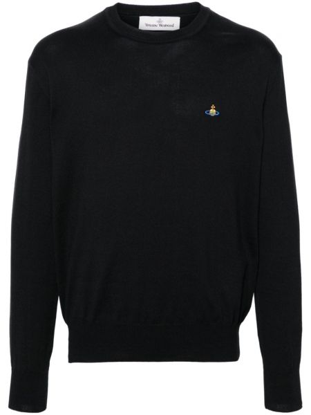 Памучен пуловер Vivienne Westwood черно