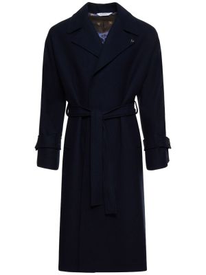 Vlnený kabát Bottega Martinese modrá