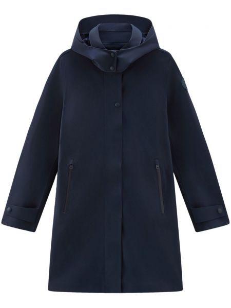 Kabát s kapucňou Woolrich modrá