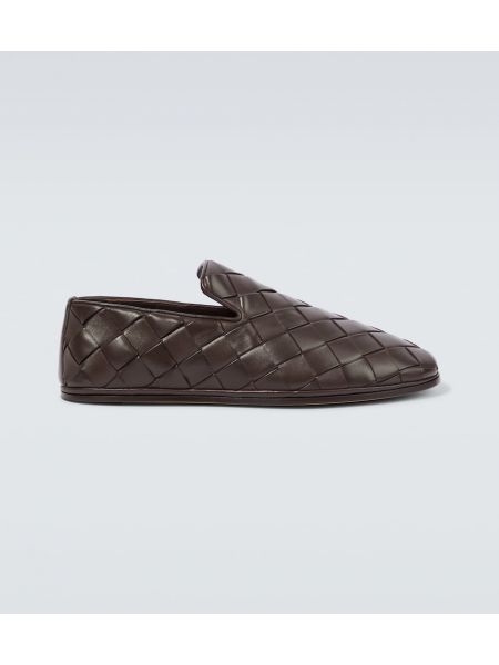 Loafers Bottega Veneta brązowe