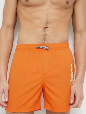 Дънкови шорти Pepe Jeans оранжево