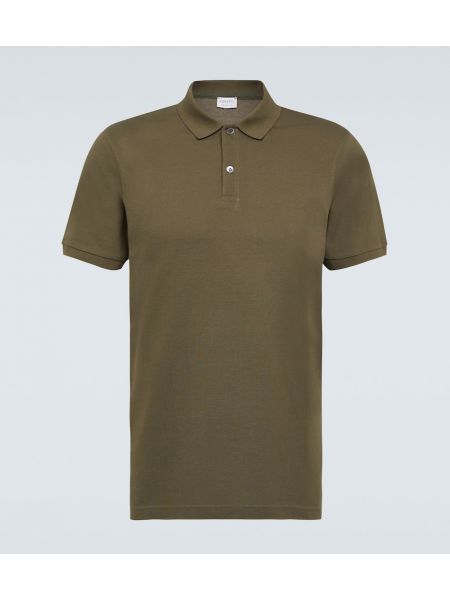 Tricou polo din bumbac Sunspel verde