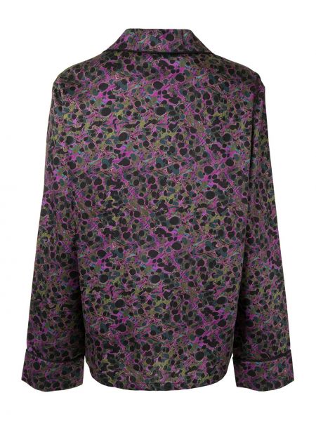 Camisa con estampado jaspeada Cynthia Rowley violeta