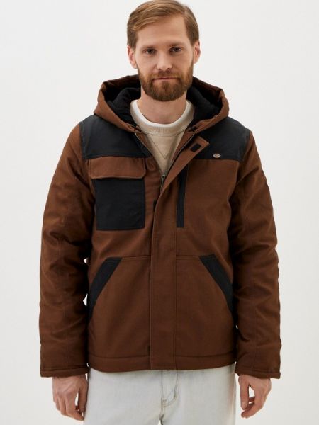 Утепленная демисезонная куртка Dickies коричневая