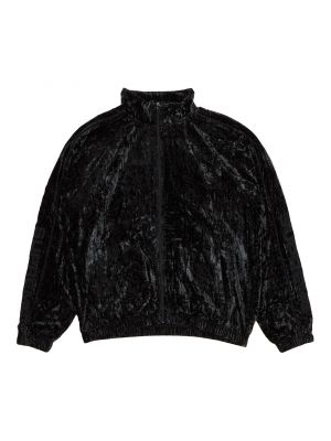 Бархатная куртка Supreme черная