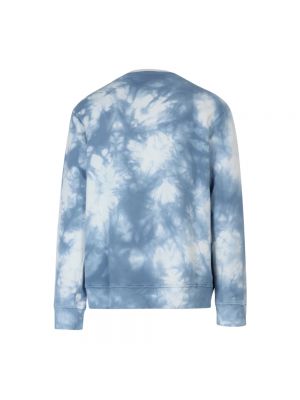Tie dye bluza bawełniana Mauna Kea niebieska