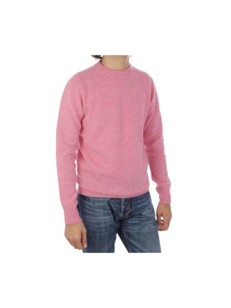 Jersey de lana de tela jersey de cuello redondo Altea rosa