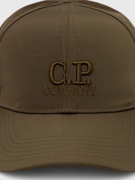Зеленая кепка с аппликацией C.p. Company