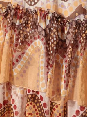 Hedvábné dlouhá sukně s potiskem Chloã©