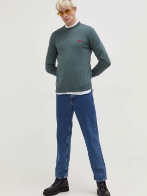 Sweter bawełniany Hugo zielony