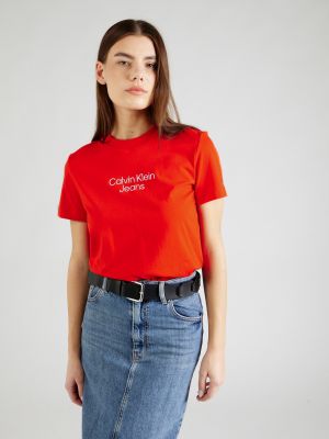 Μπλούζα Calvin Klein Jeans κόκκινο