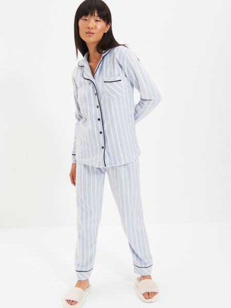 Pijamale cu dungi tricotate Trendyol