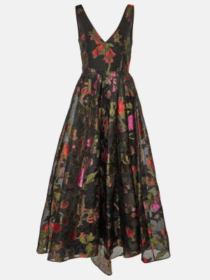 Midi haljina s cvjetnim printom Erdem