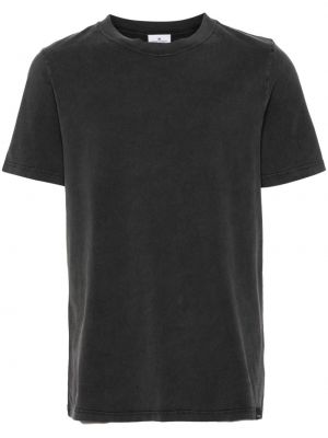 T-shirt en coton col rond Courrèges gris