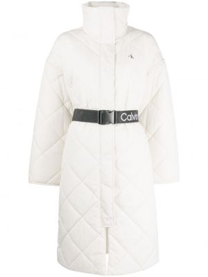 Παλτό Calvin Klein λευκό