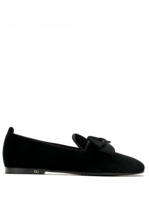 Loafers med sløyfe Dolce & Gabbana svart