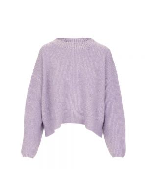 Dzianinowy sweter Allude fioletowy