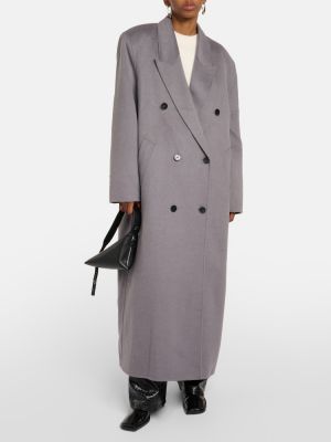 Vlněný kabát The Frankie Shop šedý