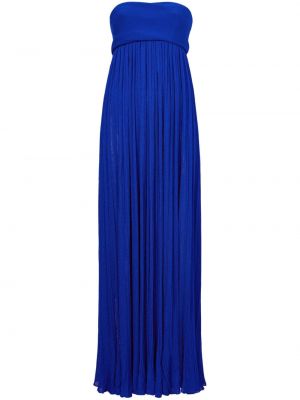 Abendkleid mit plisseefalten Proenza Schouler blau