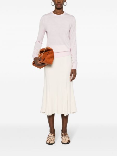 Pull en tricot col rond Theory rose