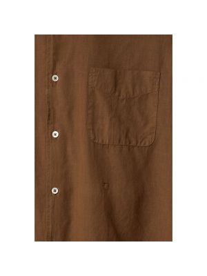 Camisa de cachemir de algodón con estampado de cachemira Massimo Alba marrón