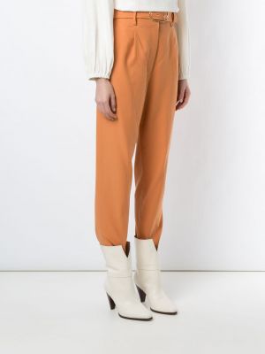 Oranžové bavlněné rovné kalhoty Nk