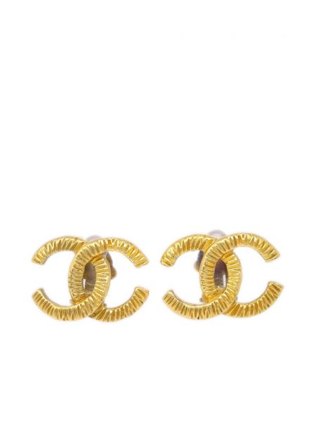 Náušnice Chanel Pre-owned zlatá