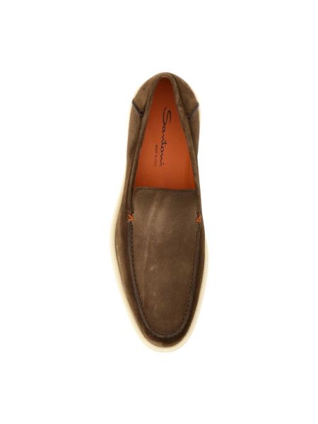 Loafers de ante Santoni marrón