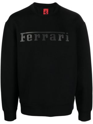 Bluza z nadrukiem z okrągłym dekoltem Ferrari czarna