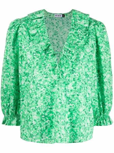 Blusa con estampado Rixo verde