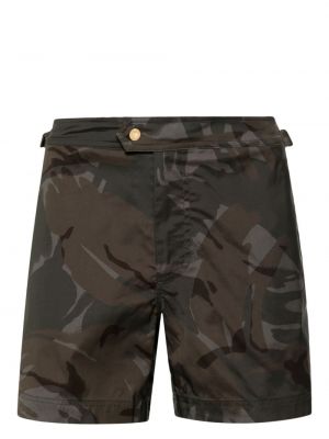 Shorts mit camouflage-print Tom Ford grün