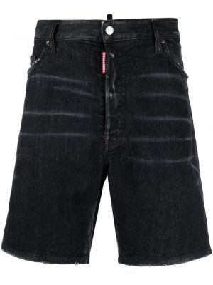 Szorty jeansowe Dsquared2 czarne