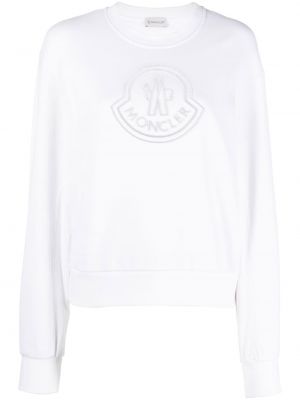 Sweatshirt aus baumwoll mit print Moncler weiß