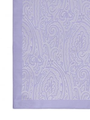 Zīda kaklasaite ar apdruku ar lāsīšu rakstu Etro violets