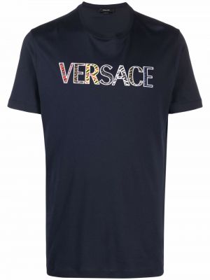 Camiseta con bordado Versace
