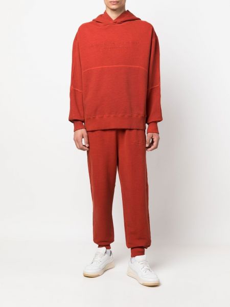 Kokvilnas kapučdžemperis ar izšuvumiem A-cold-wall* sarkans