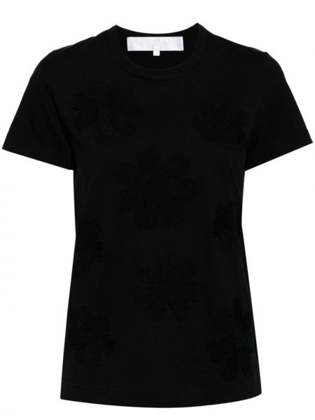 Koszulka bawełniana w kwiatki Comme Des Garçons Tao czarna