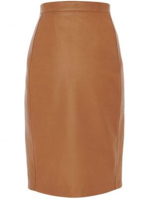 Puzdrová sukňa Saint Laurent hnedá