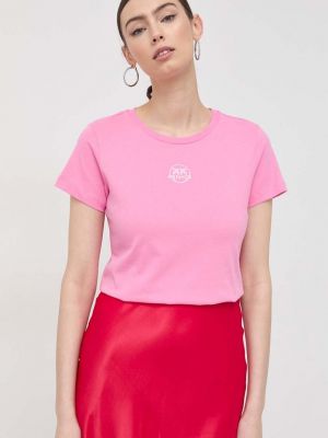 Памучна тениска Pinko розово