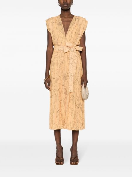 Kleid mit print mit plisseefalten Fabiana Filippi