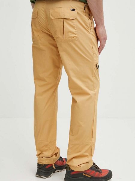 Jednobarevné cargo kalhoty Columbia žluté