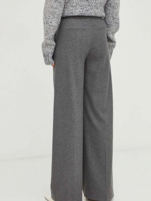 Kalhoty s vysokým pasem Drykorn šedé
