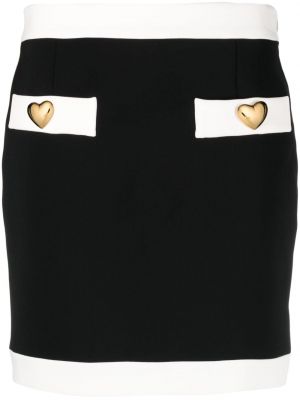 Mini sijonas su sagomis su širdelėmis Moschino